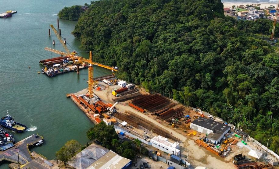 17,7% concluída, obra da Ponte de Guaratuba pode ser acompanhada em tempo real
