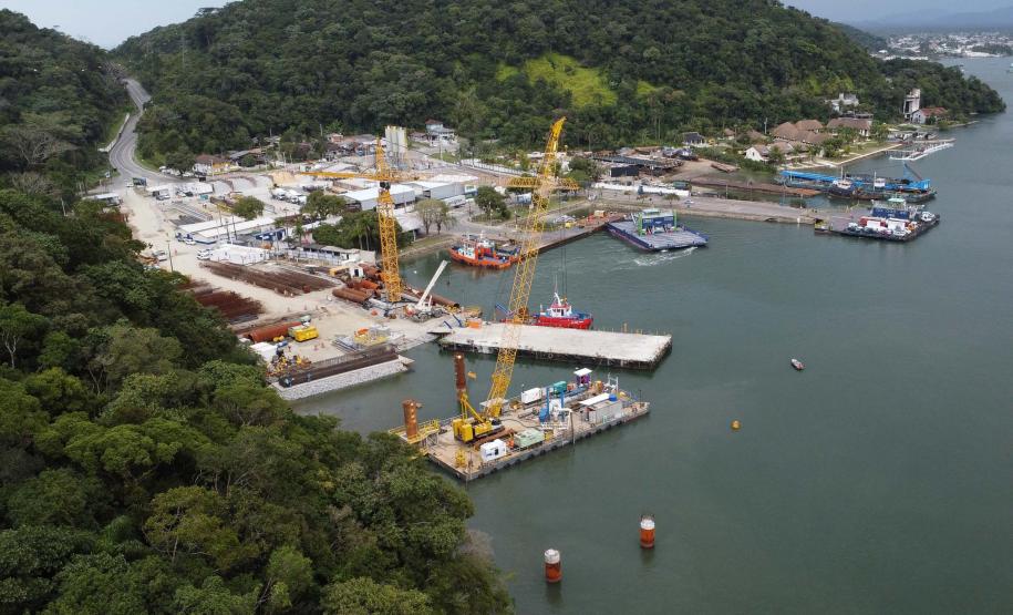 17,7% concluída, obra da Ponte de Guaratuba pode ser acompanhada em tempo real