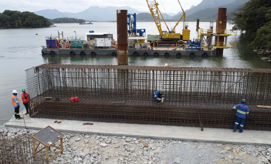 17,7% concluída, obra da Ponte de Guaratuba pode ser acompanhada em tempo real