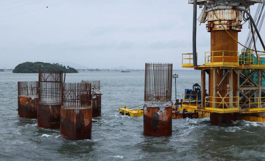 17,7% concluída, obra da Ponte de Guaratuba pode ser acompanhada em tempo real