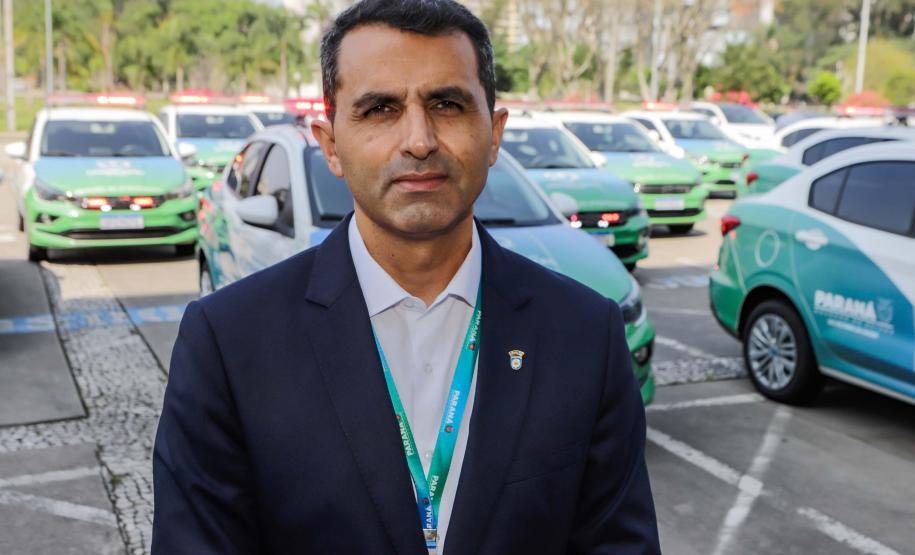 Curitiba, 23 de setembro de 2024 - O governador Carlos Massa Ratinho Junior realiza a entrega de veículos destinados ao serviço de transporte de órgãos.