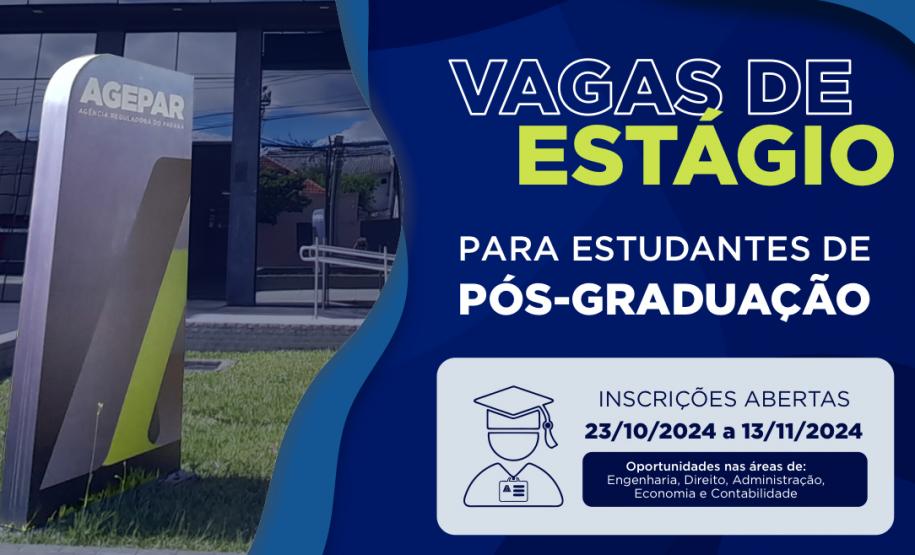 Agepar abre processo seletivo para contratação de estagiários de pós-graduação