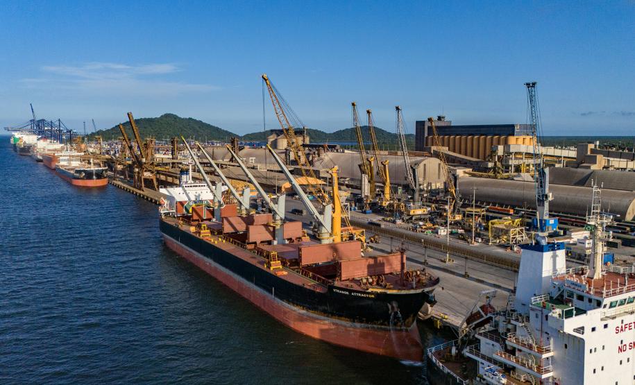 Portos paranaenses movimentam 57 milhões de toneladas entre janeiro e outubro de 2024