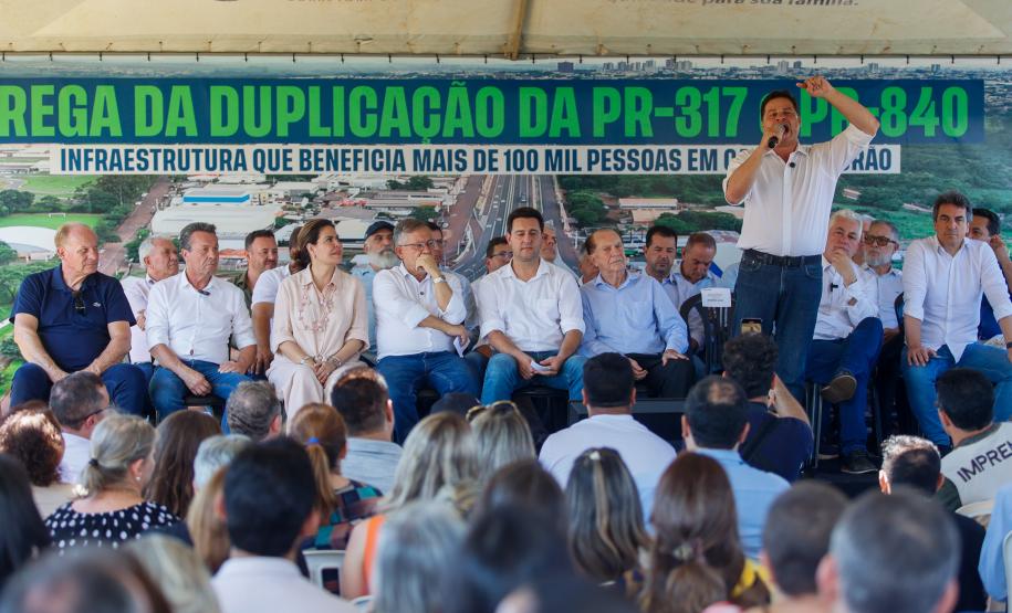 Governador inaugura a duplicação da PR-317 e PR-840 em Campo Mourão
