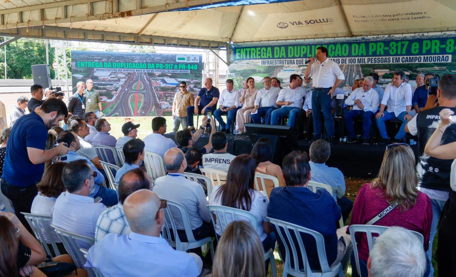 Governador inaugura a duplicação da PR-317 e PR-840 em Campo Mourão