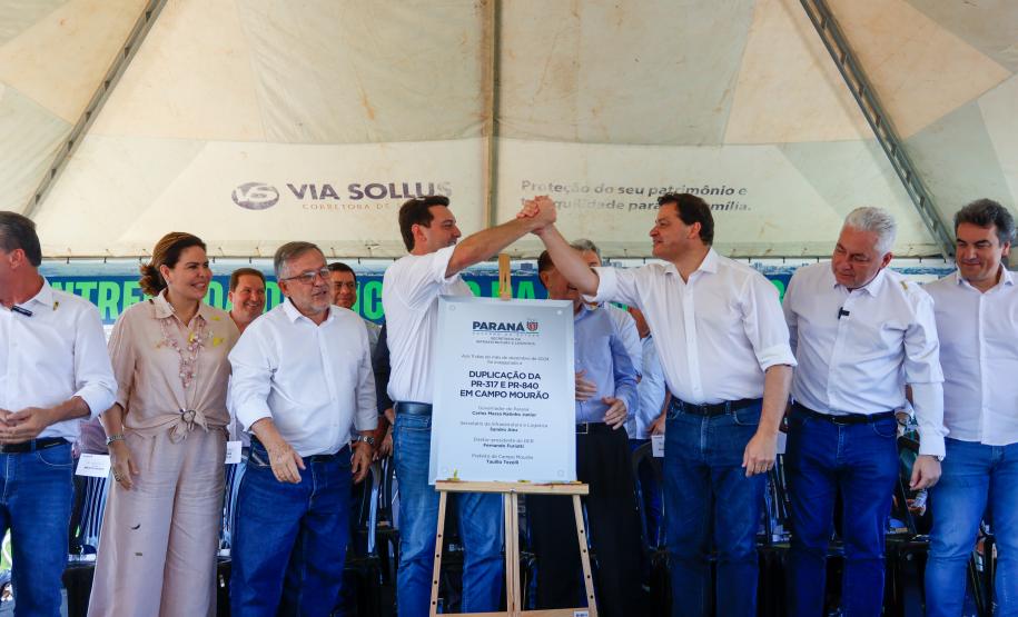 Governador inaugura a duplicação da PR-317 e PR-840 em Campo Mourão