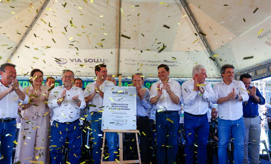 Governador inaugura a duplicação da PR-317 e PR-840 em Campo Mourão