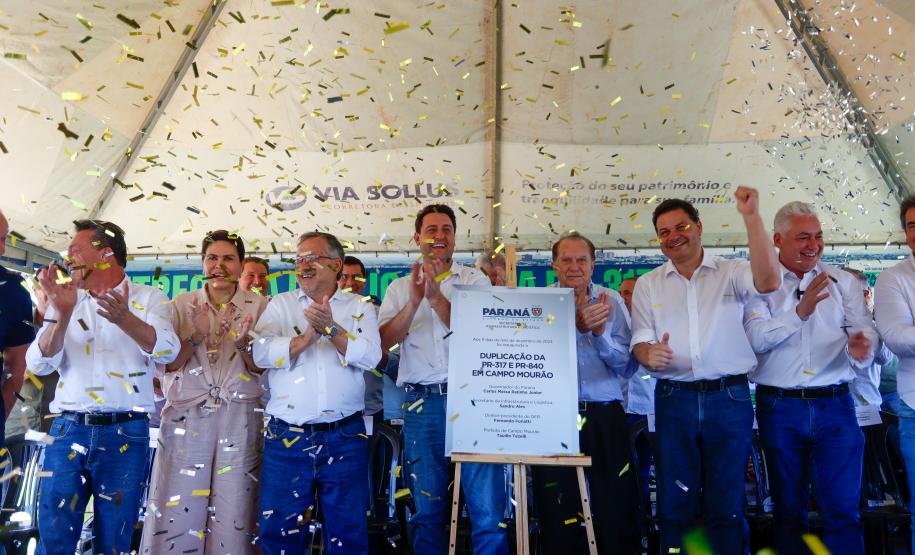 Governador inaugura a duplicação da PR-317 e PR-840 em Campo Mourão