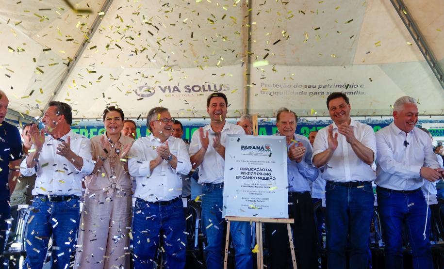 Governador inaugura a duplicação da PR-317 e PR-840 em Campo Mourão