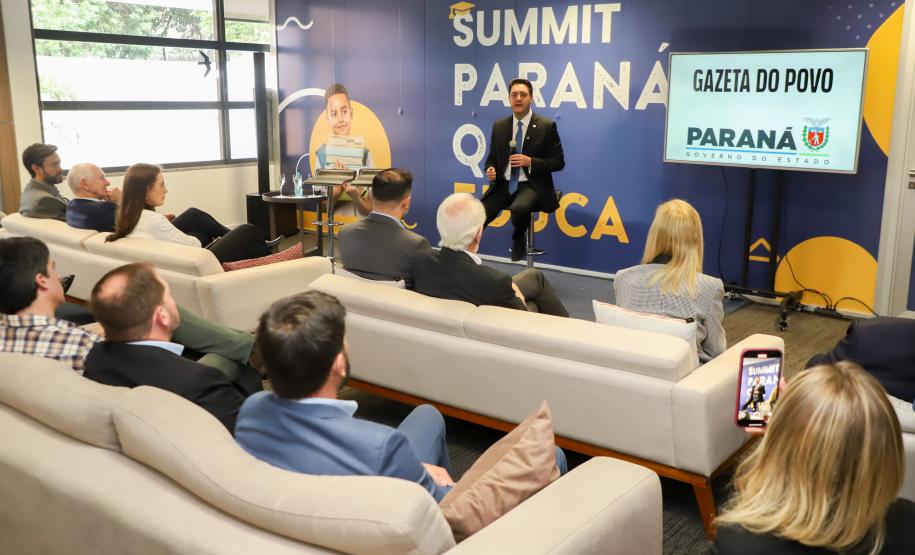 Ratinho Junior destaca conquistas da educação em evento da Gazeta do Povo