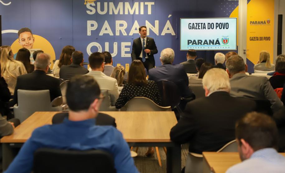 Ratinho Junior destaca conquistas da educação em evento da Gazeta do Povo