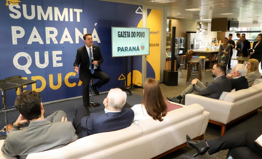 Ratinho Junior destaca conquistas da educação em evento da Gazeta do Povo