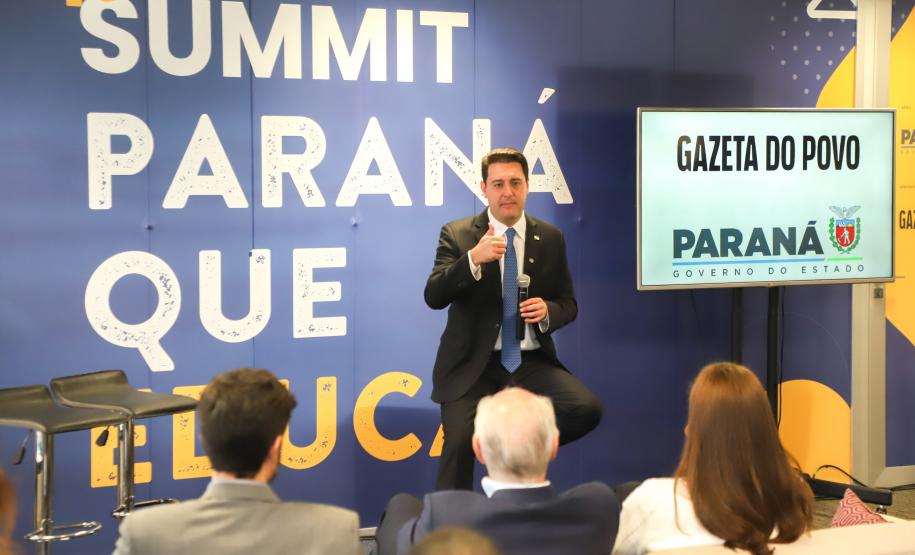 Ratinho Junior destaca conquistas da educação em evento da Gazeta do Povo