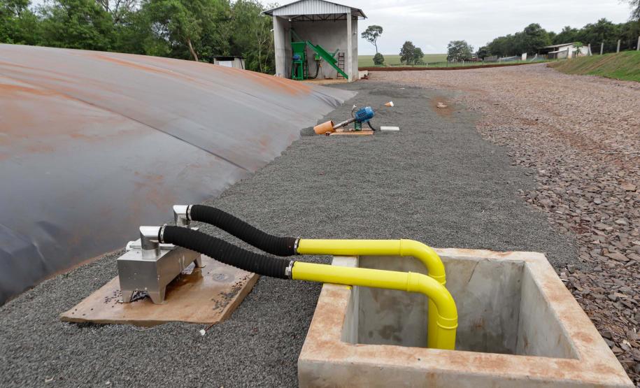 Itaipulândia, 16 de maio de 2024 - Usina de BioGás - produção de energia gerada a partir, neste caso, dos dejetos de suínos -, em Itaipulândia, região oeste do Paraná.