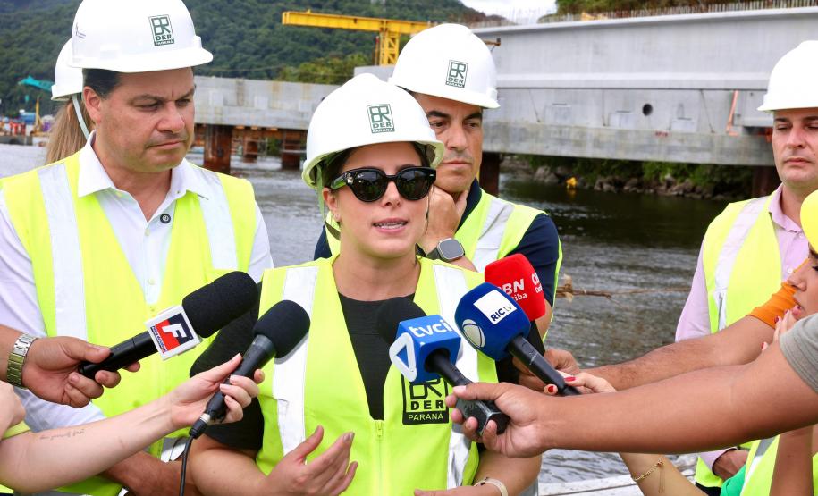 Com avanços na estrutura, Ponte de Guaratuba alcança 35,3% de execução