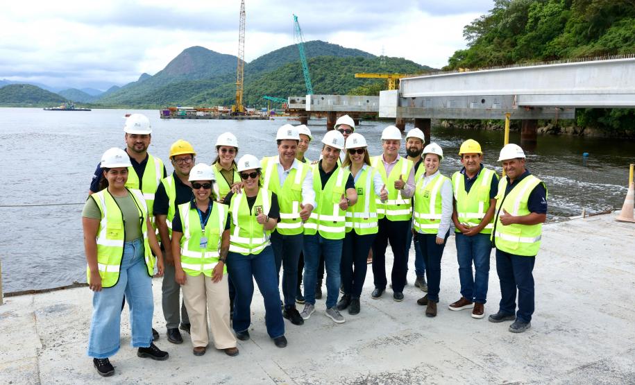 Com avanços na estrutura, Ponte de Guaratuba alcança 35,3% de execução