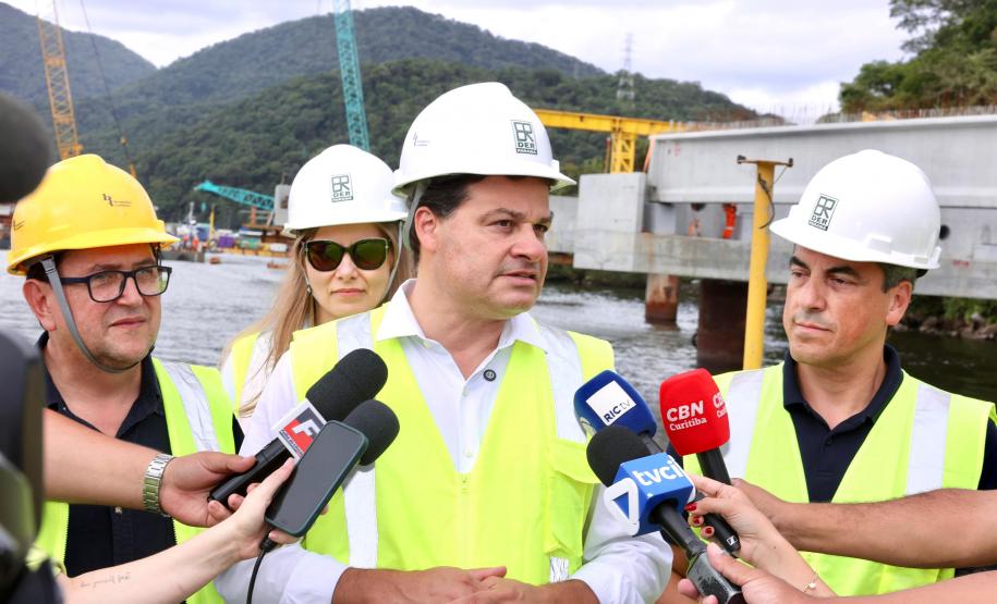 Com avanços na estrutura, Ponte de Guaratuba alcança 35,3% de execução