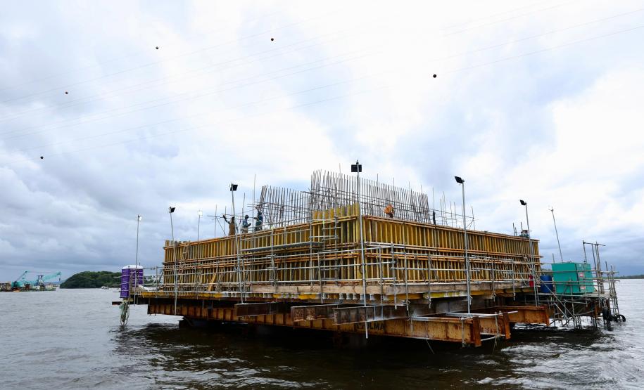 Com avanços na estrutura, Ponte de Guaratuba alcança 35,3% de execução