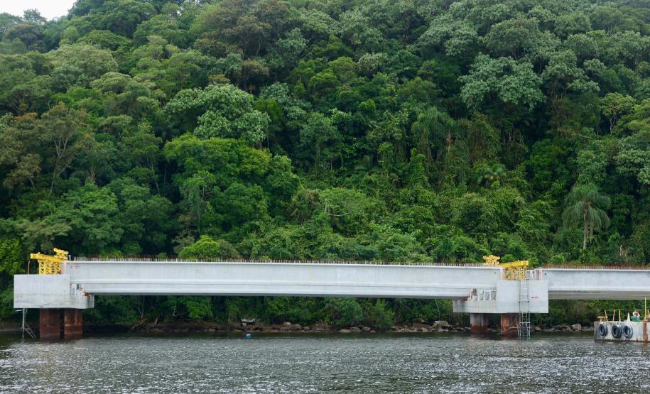Com avanços na estrutura, Ponte de Guaratuba alcança 35,3% de execução