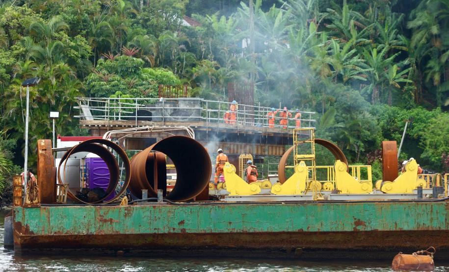 Com avanços na estrutura, Ponte de Guaratuba alcança 35,3% de execução