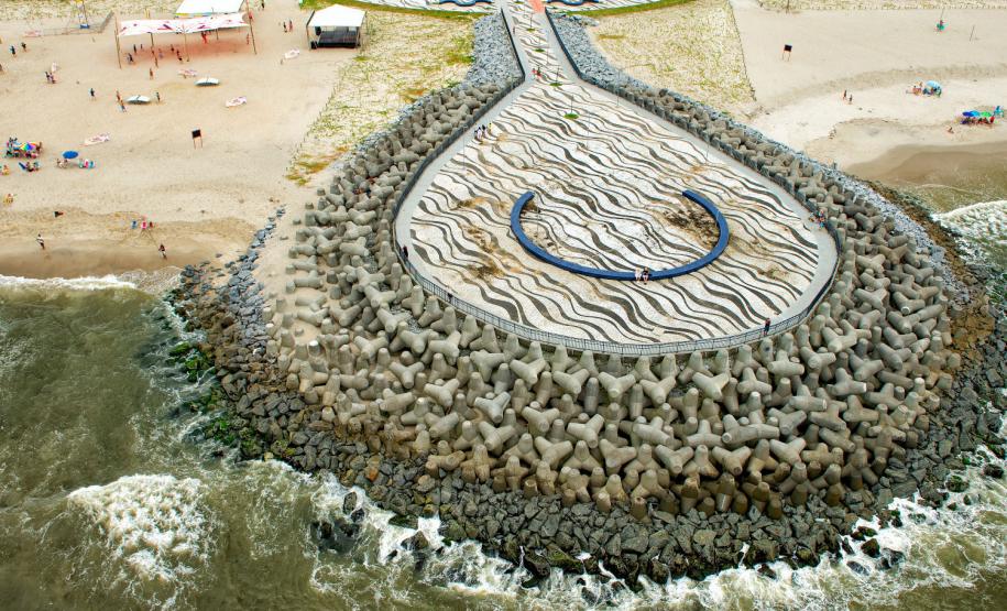 Obra de revitalização da Orla de Matinhos alcançou 97,5% de conclusão em janeiro