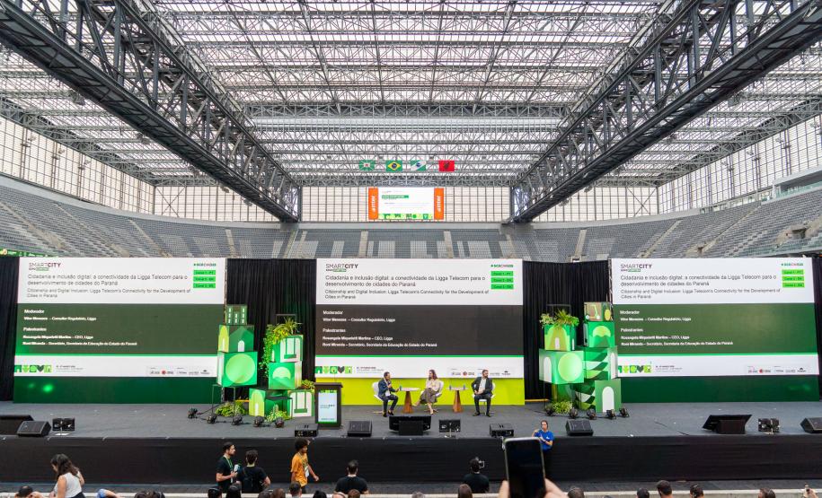 Educação do Paraná destaca avanços em conectividade e inteligência artificial no 6° Smart City Expo Curitiba Foto: Lucas Fermin/SEED