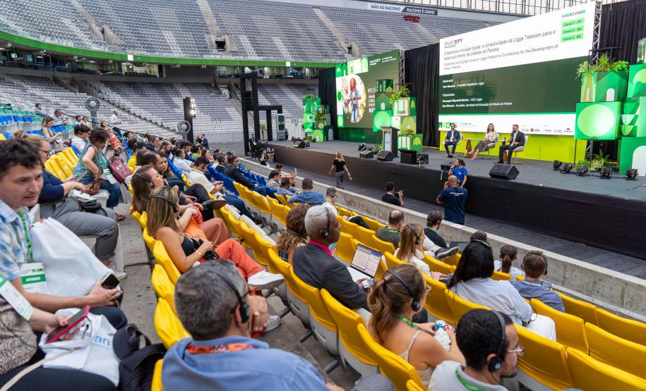 Educação do Paraná destaca avanços em conectividade e inteligência artificial no 6° Smart City Expo Curitiba Foto: Lucas Fermin/SEED