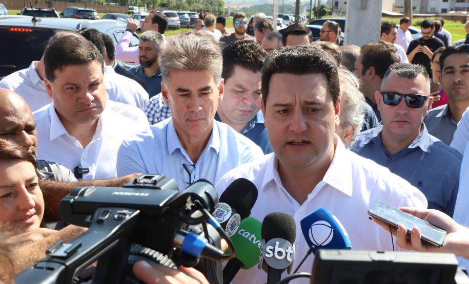 Ratinho Junior anuncia Leonaldo Paranhos, Rafael Greca e Ulisses Maia como secretários Foto: Ari Dias/AEN