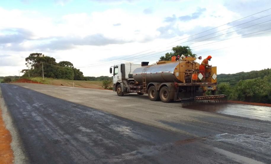 Duplicação da PRC-466 em Guarapuava avança com nova ponte e pista de concreto Foto: DER