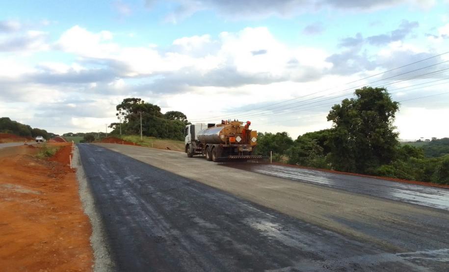 Duplicação da PRC-466 em Guarapuava avança com nova ponte e pista de concreto Foto: DER