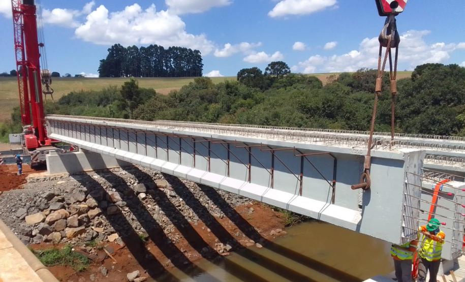 Duplicação da PRC-466 em Guarapuava avança com nova ponte e pista de concreto Foto: DER