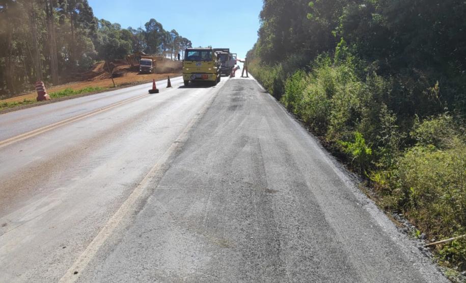 Duplicação da PRC-466 em Guarapuava avança com nova ponte e pista de concreto Foto: DER