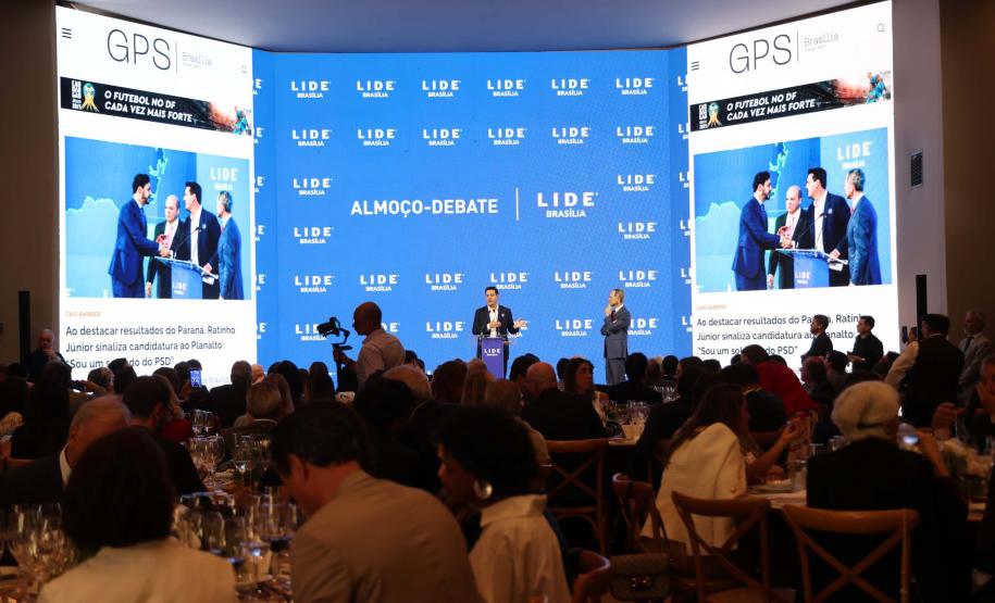 O governador Carlos Massa Ratinho Junior destacou os avanços que o Paraná alcançou nos últimos anos em diferentes áreas em um encontro empresários nesta terça-feira (25), em Brasília.