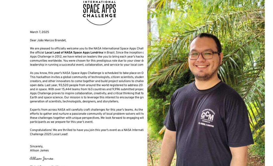 Professor da rede estadual é nomeado líder local de hackathon da NASA
