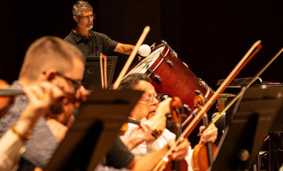 Famílias, movimentos, disposição no palco: confira como funciona uma orquestra sinfônica Foto: Roberto Dziura Jr/AEN