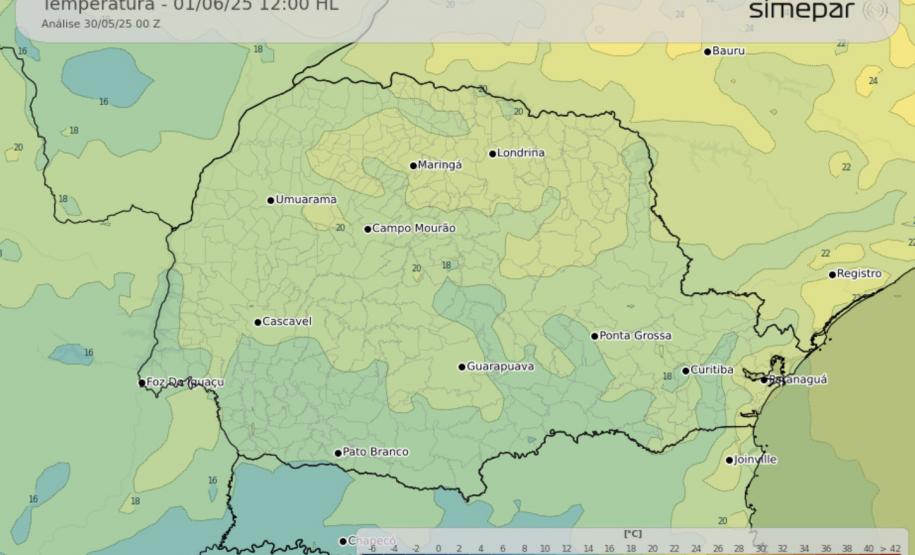 Geada dá as caras, mas frio deve diminuir nos próximos dias no Paraná