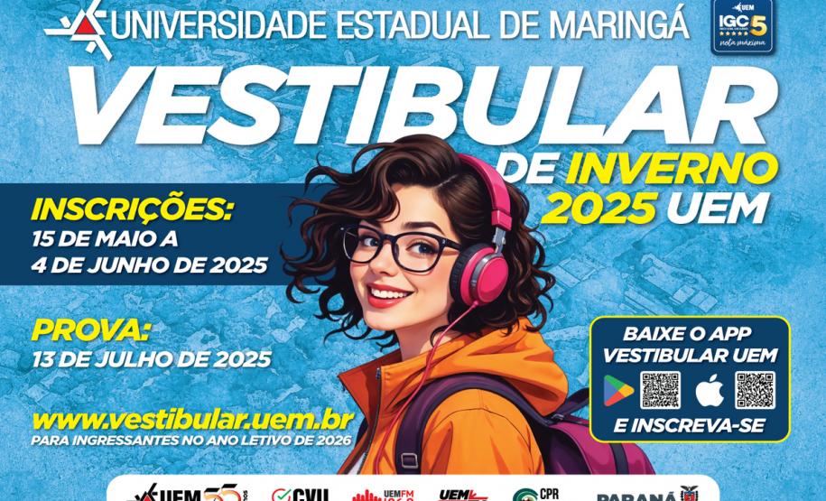 Inscrições para o Vestibular de Inverno da UEM começam nesta quinta; concurso terá 936 vagas