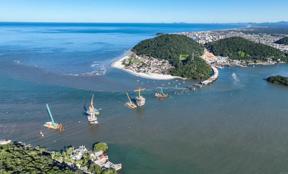 Ponte de Guaratuba chega a 60% de execução com avanço nas obras dos acessos