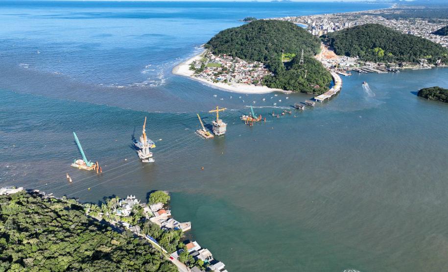 Ponte de Guaratuba chega a 60% de execução com avanço nas obras dos acessos