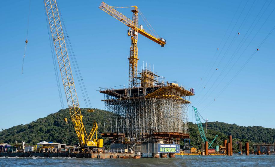 Ponte de Guaratuba chega a 60% de execução com avanço nas obras dos acessos