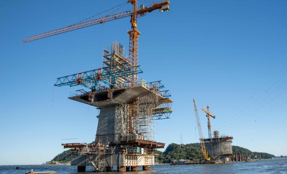 Ponte de Guaratuba chega a 60% de execução com avanço nas obras dos acessos