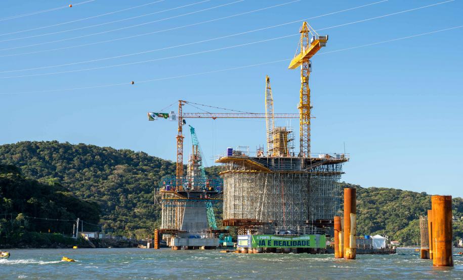 Ponte de Guaratuba chega a 60% de execução com avanço nas obras dos acessos