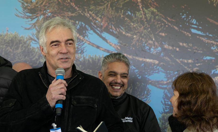 Curitiba, 24 de junho de 2025 - O governador em exercício Darci Piana plantou, no Dia Nacional da Araucária, nos jardins do Palácio Iguaçu, uma muda clonada de uma Araucaria angustifolia com cerca de 700 anos. Foto: Roberto Dziura Jr/AEN