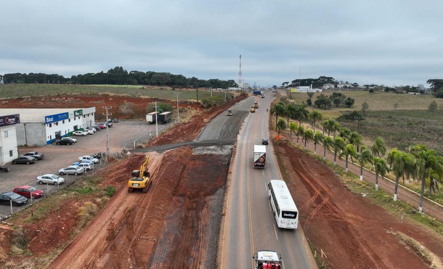 Duplicação em concreto da PRC-466 em Guarapuava alcança 40% de execução