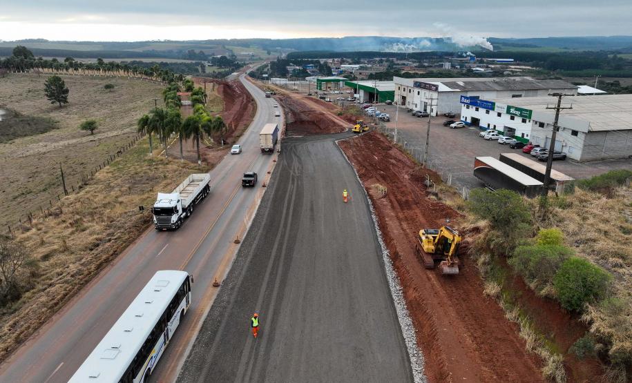 Duplicação em concreto da PRC-466 em Guarapuava alcança 40% de execução