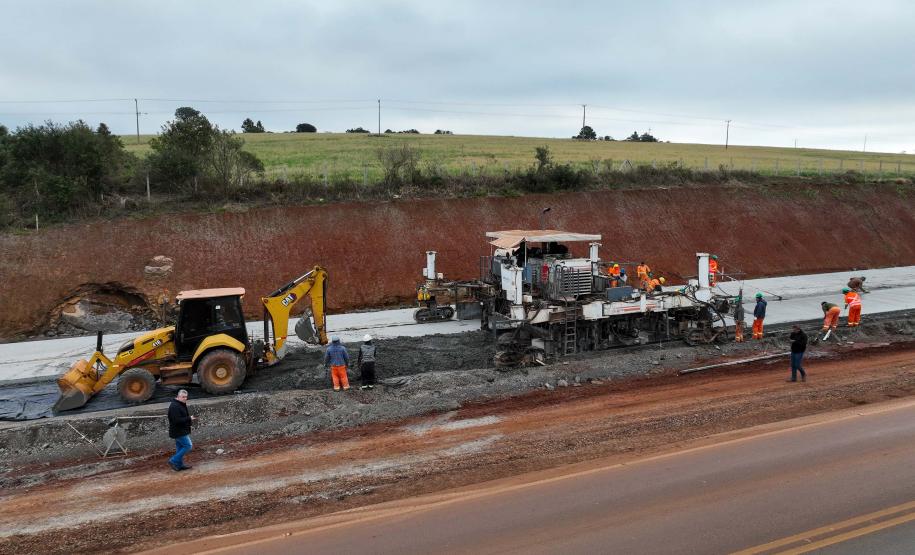 Duplicação em concreto da PRC-466 em Guarapuava alcança 40% de execução