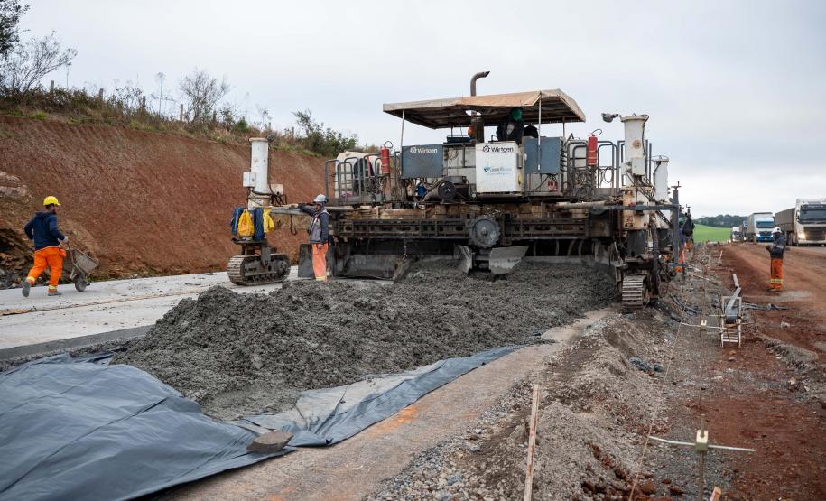 Duplicação em concreto da PRC-466 em Guarapuava alcança 40% de execução