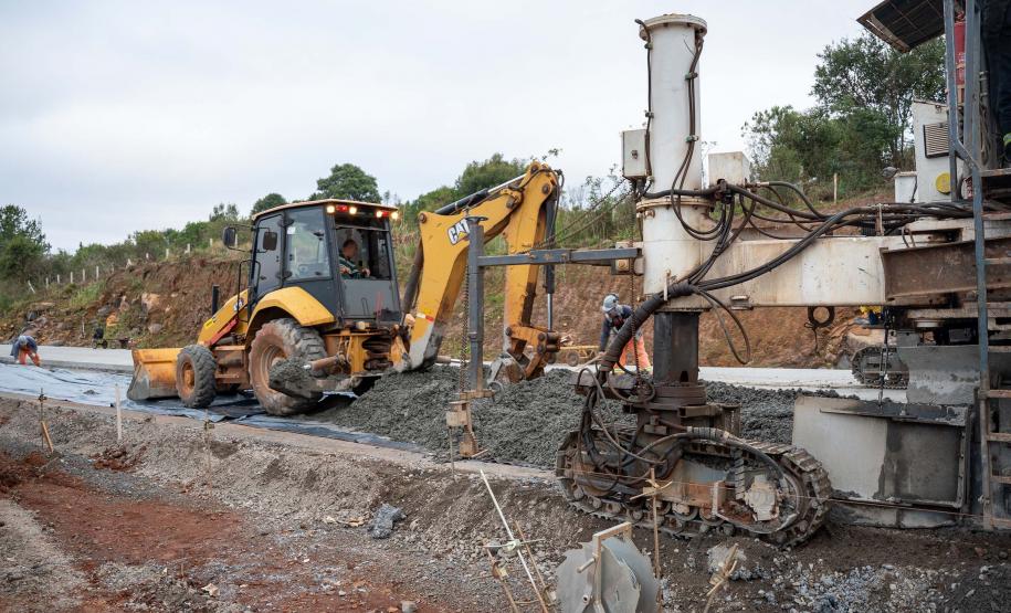 Duplicação em concreto da PRC-466 em Guarapuava alcança 40% de execução