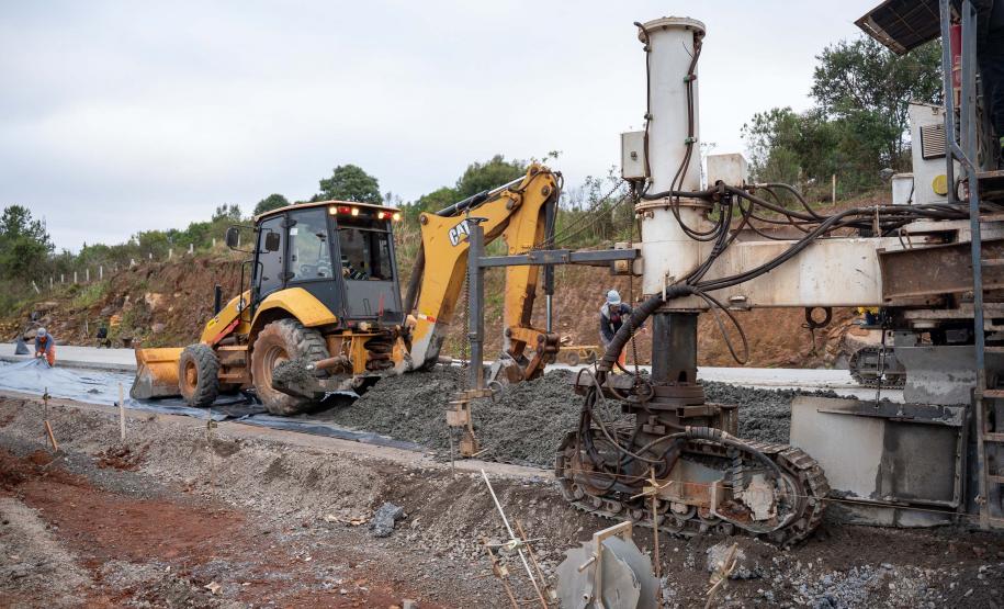 Duplicação em concreto da PRC-466 em Guarapuava alcança 40% de execução