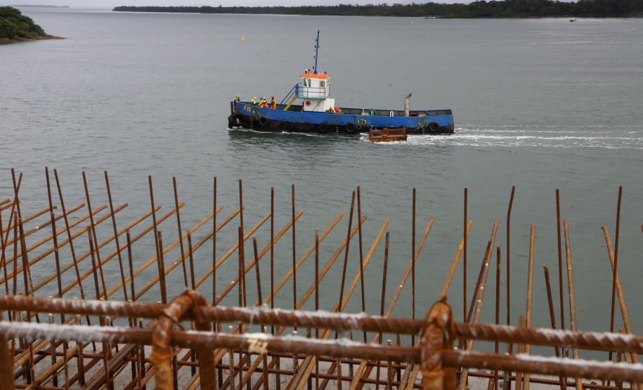 Obras da Ponte de Guaratuba chegam a 65% com destaque para avanço do trecho estaiado